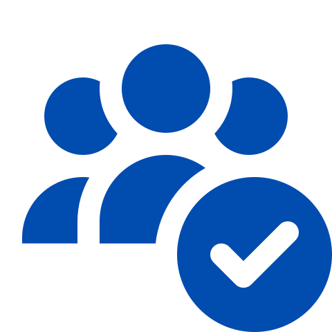 People and checkmark icon