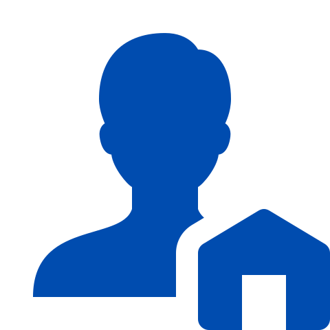 Person and home icon