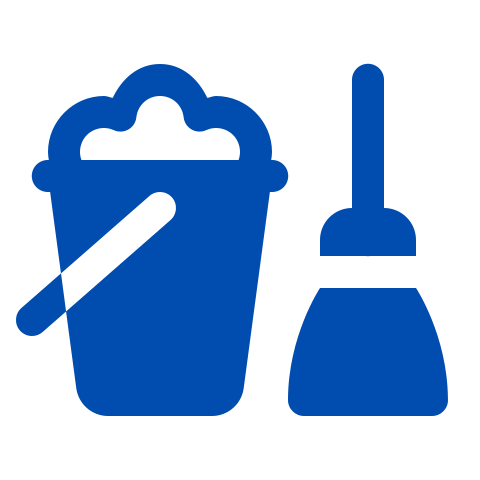 Mop and bucket icon